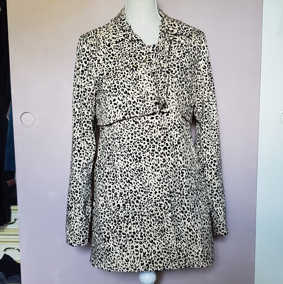 Volcom Jackets & Blazers - Volcom Leopard/Cheetah Trench Coat M